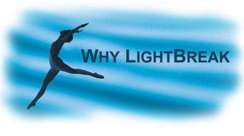 The original idea: light passing through a window picks up frame, mullions, sheers, plants and trees. Lightbreak reduces that to two dimensions.